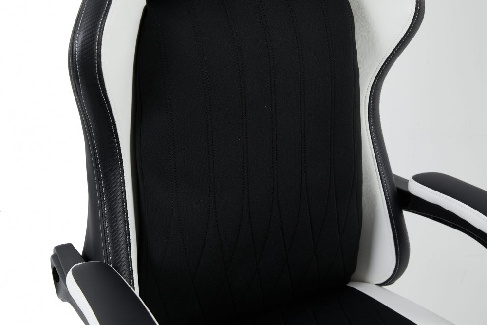 GUNGNIR Arctic White Gamingstol G-Hybrid Leather