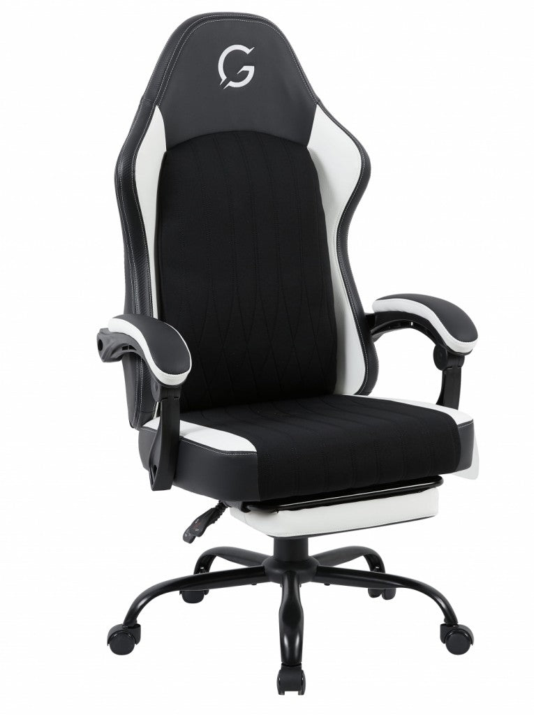 GUNGNIR Arctic White Gamingstol G-Hybrid Leather