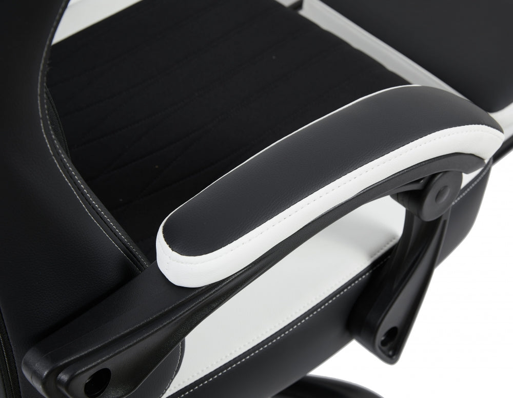 GUNGNIR Arctic White Gamingstol G-Hybrid Leather