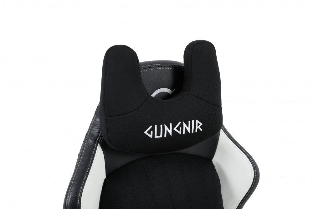 GUNGNIR Arctic White Gamingstol G-Hybrid Leather